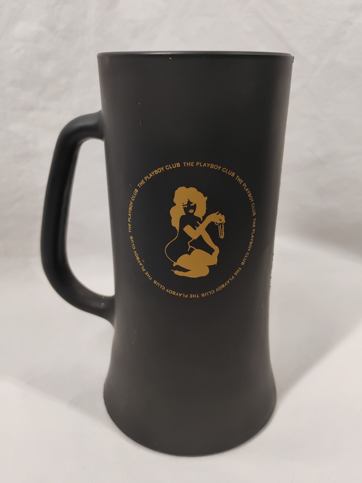1960s The Playboy Club Mug Stein Black Matte With Gold Surface Marks/Scratches