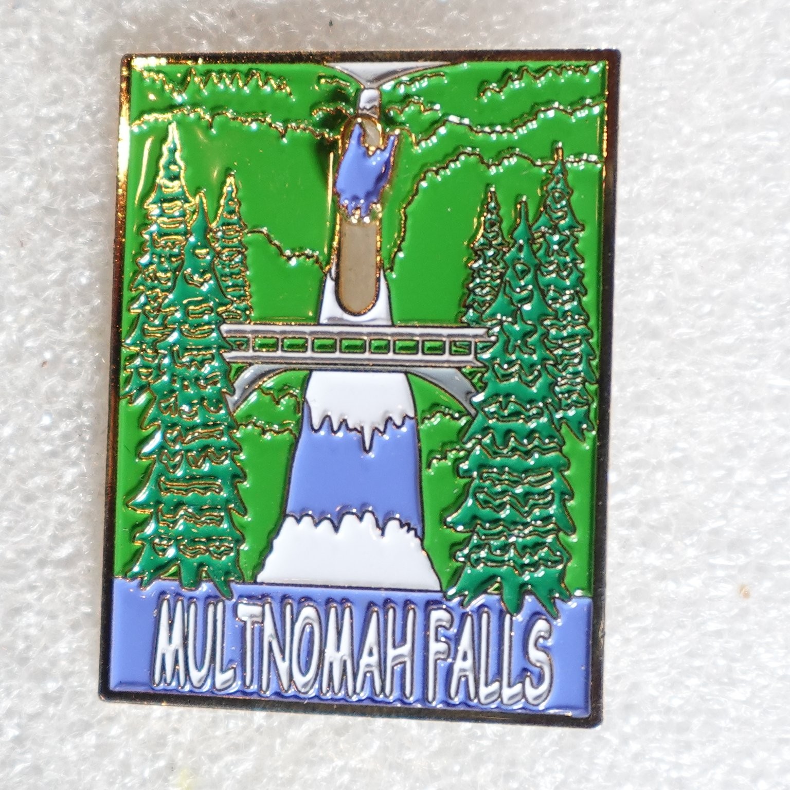 Multnomah Falls Pinback Button Oregon Travel Souvenir Enamel Pin Multnomah Falls Pinback Button Oregon Travel Souvenir Enamel Pin