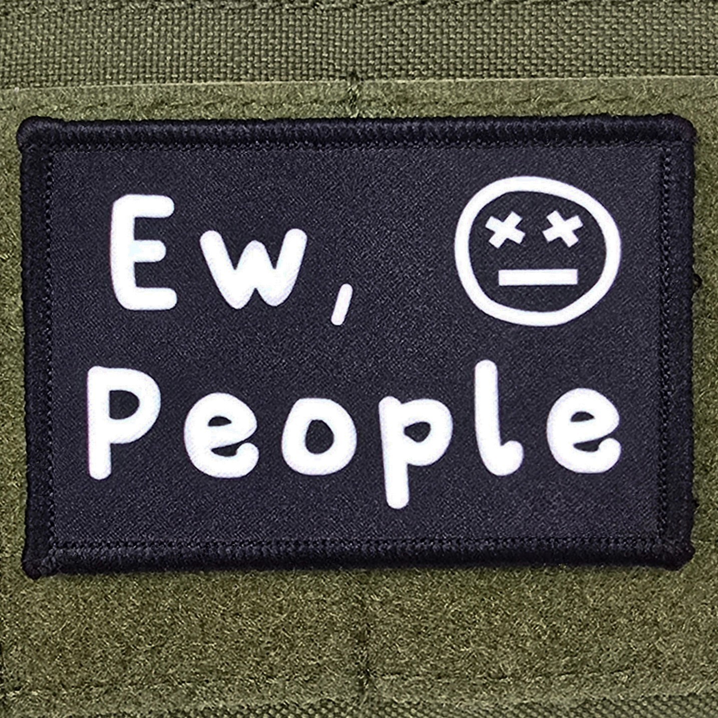 Ew, People Patch Moral Tactical Meme Military Army USA Flag Hook & Loop 3x2