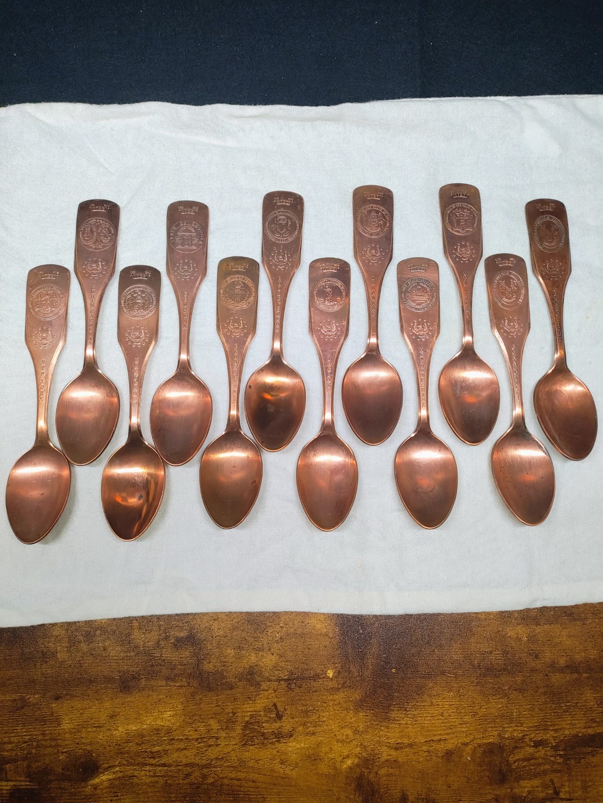 11 Vintage 1776-1976 Bicentennial 13 Original Colonies Commemorative Spoons 11 Vintage 1776-1976 Bicentennial 13 Original Colonies Commemorative Spoons