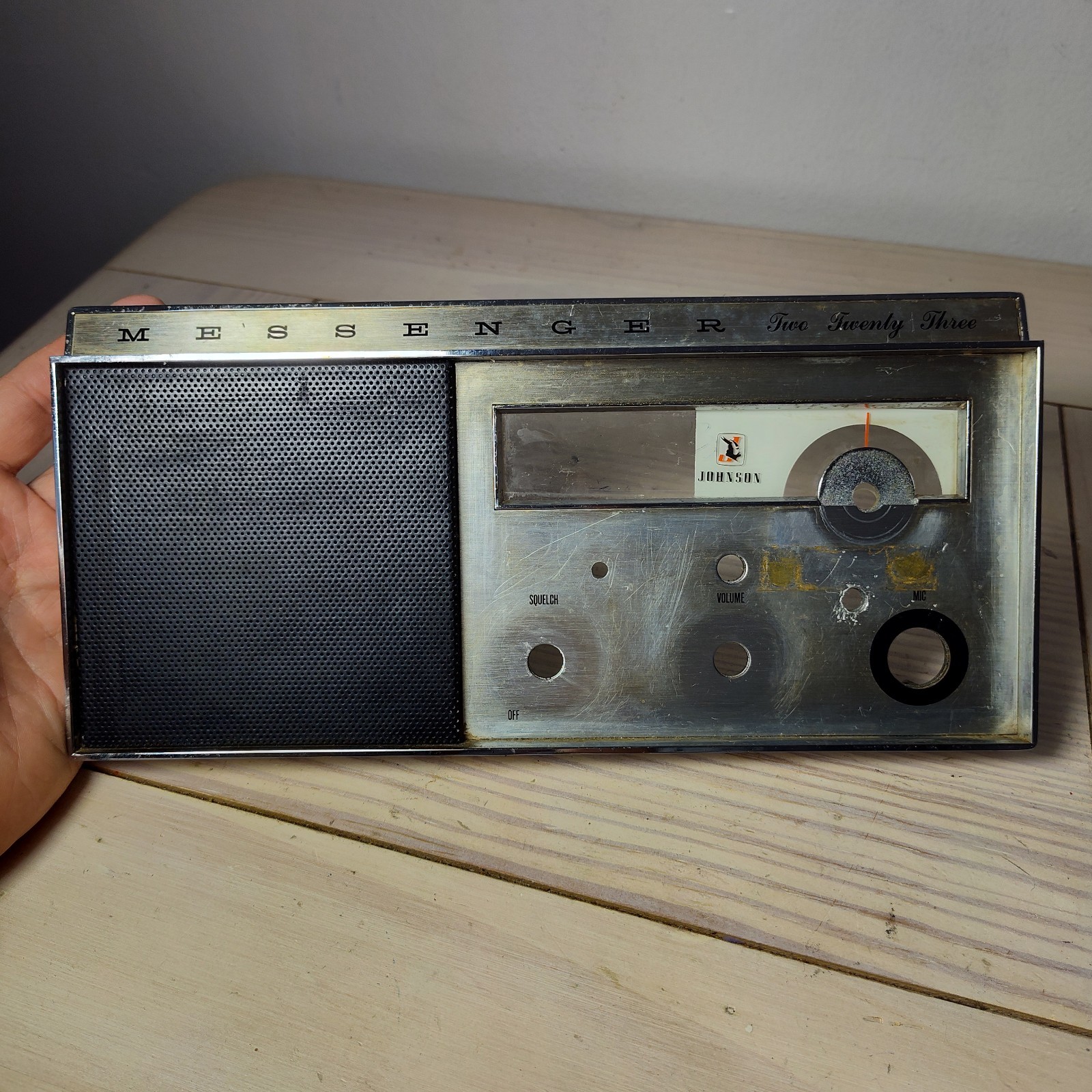 Vtg Johnson Messenger 223 CB Radio Bezel Faceplate Piece Part Replacement