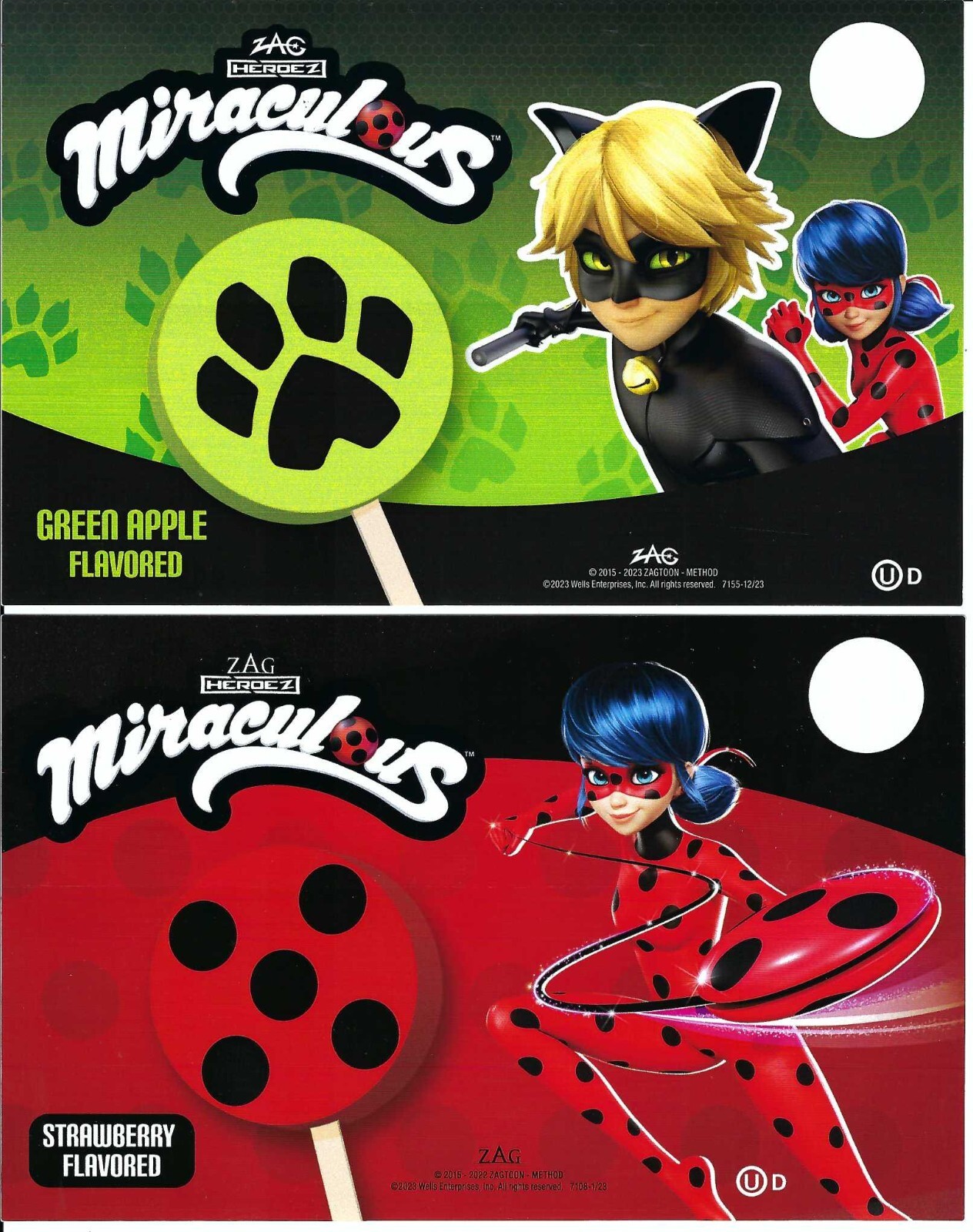 Lot of  2 Miraculous Blue Bunny Ice Cream Truck Stickers  8