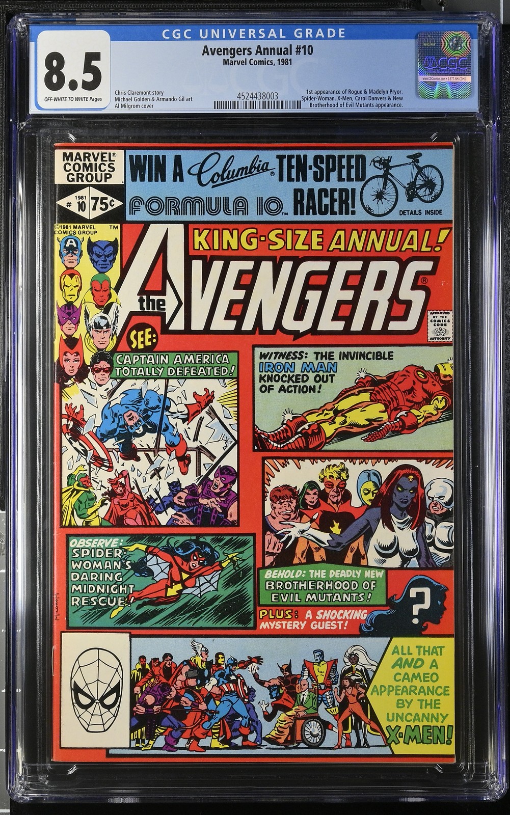 Avengers Annual #10 Marvel 1981 CGC 8.5