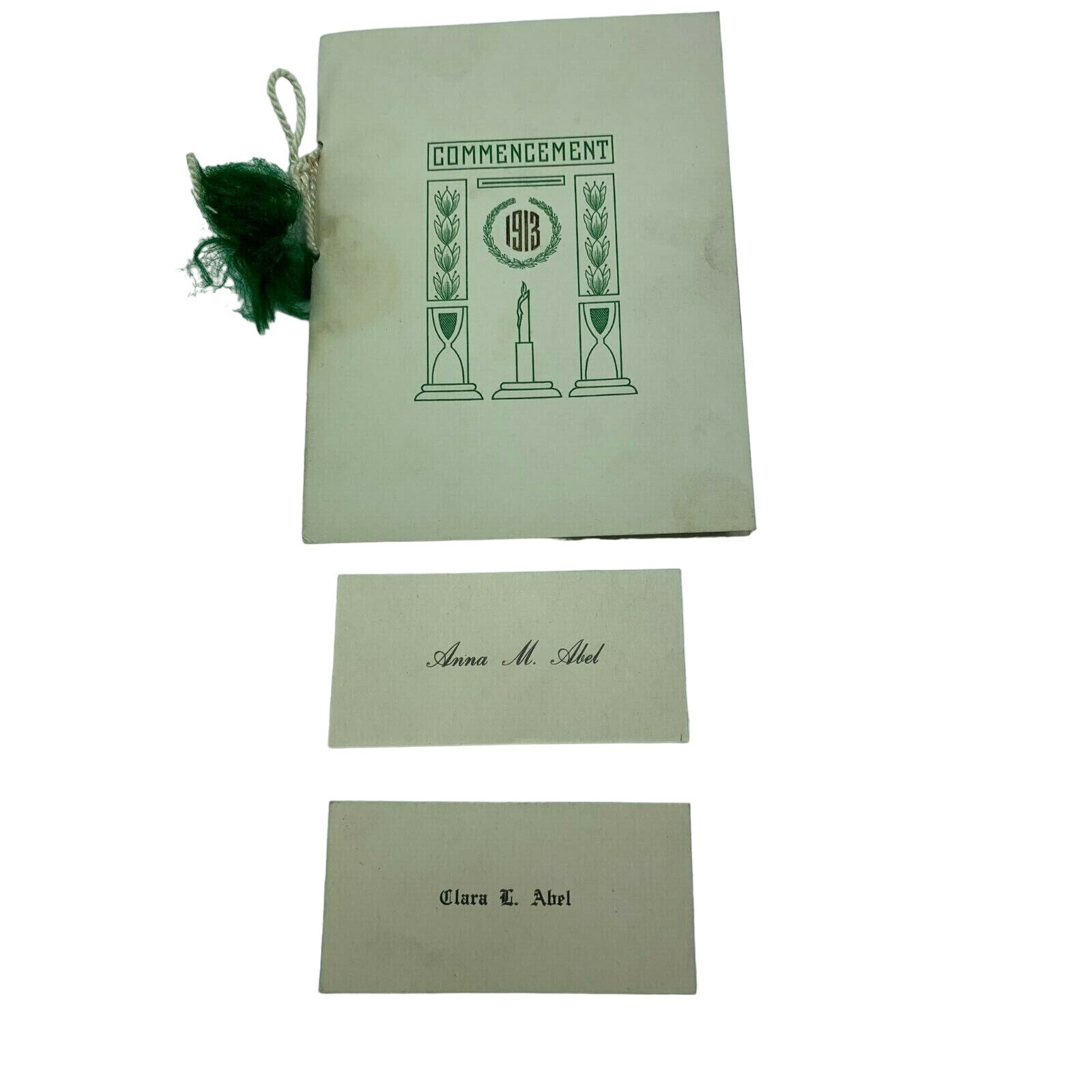 Antique 1913 Graduation Announcement Commencement High School Conesville 32019