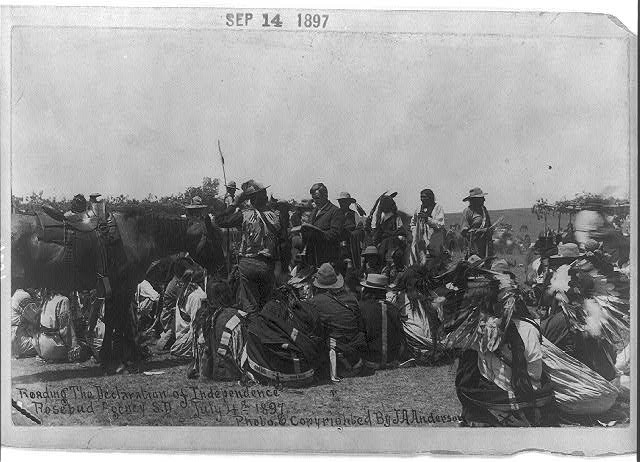 Rosebud Agency SD Lakota Brule 1897 Reading Declaration of Independence