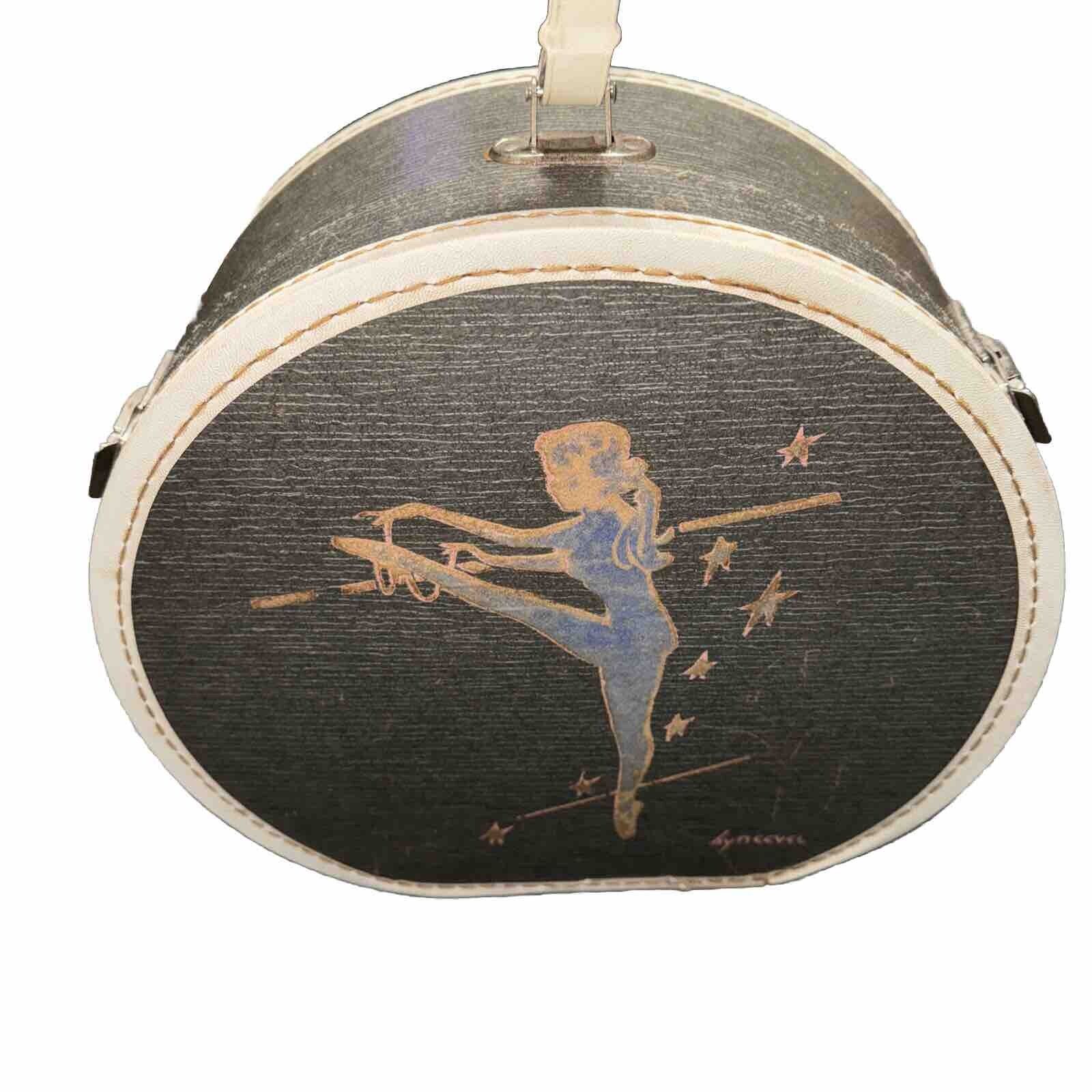 Vintage Neevel Ballerina  Dancing Kids Travel Toy Case 10 1/2x4 1/2” Clasps