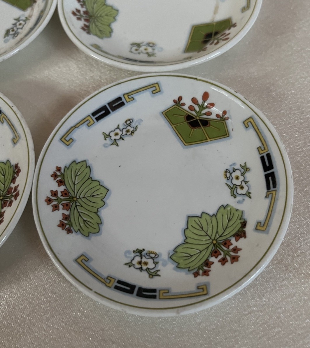 Antique Alfred Meakin England Butter Pat/Trinket Dish Oriental Pattern 3”W