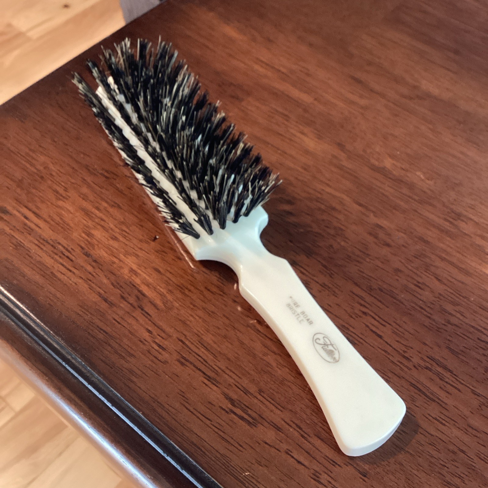 Vintage Fuller Brush Company Pure Boar Bristle Hair Brush Cream Handle
