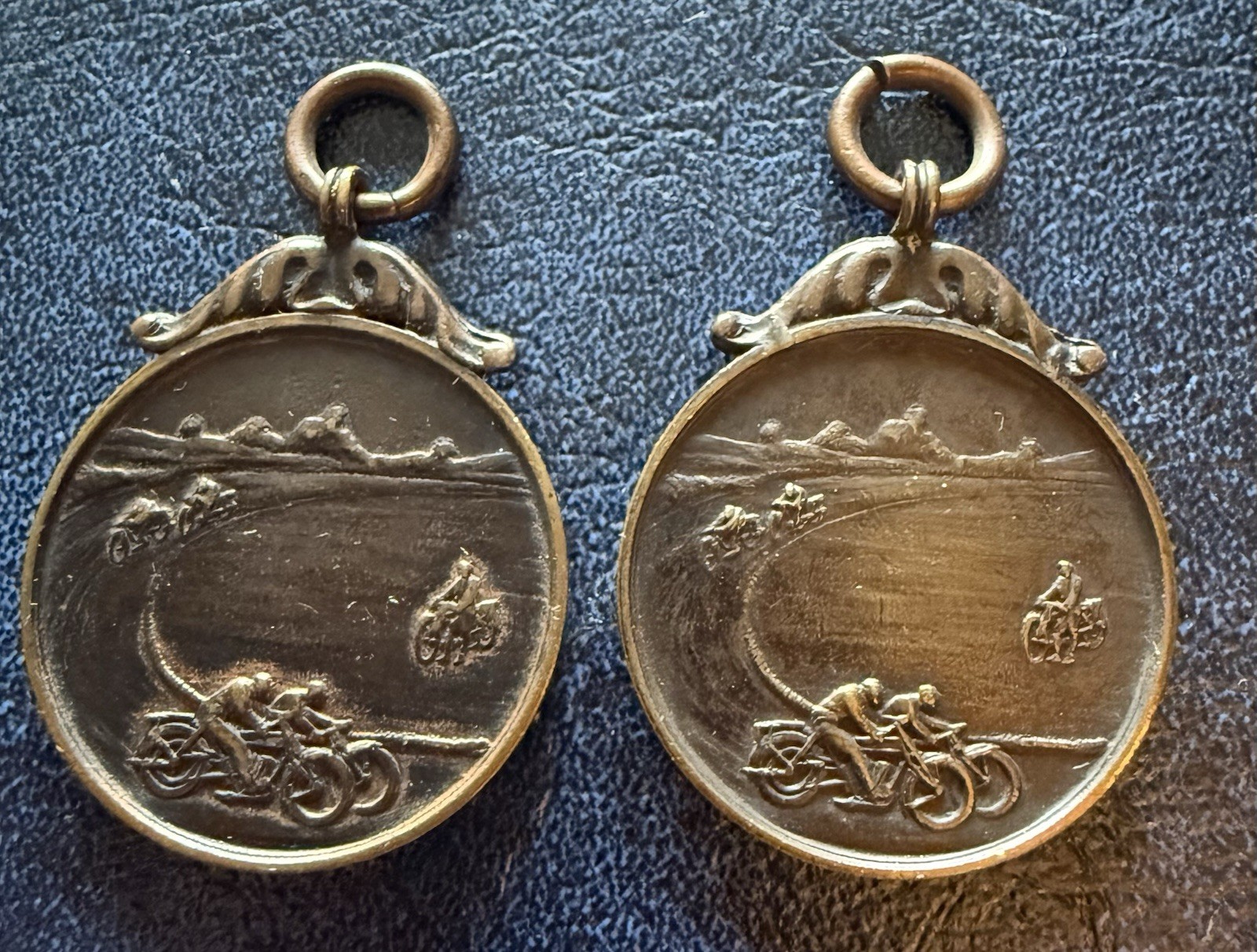 Royal Enfield Motorcycle Reliability Trial Pair Of Small Copper Medals 1922/3
