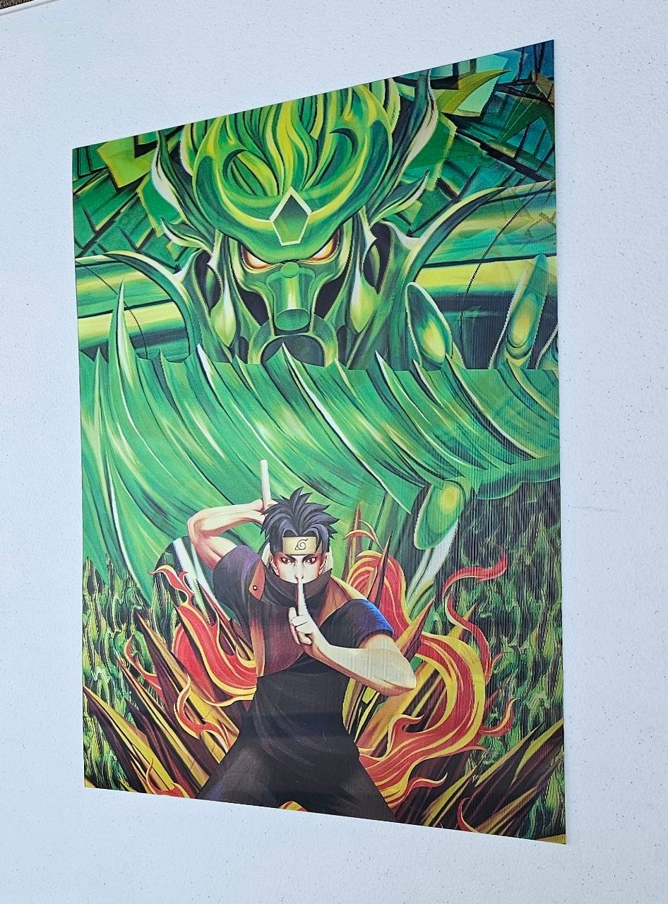 Naruto Shisui and Kakashi Susanoo 3D Lenticular Poster Anime Wall Art