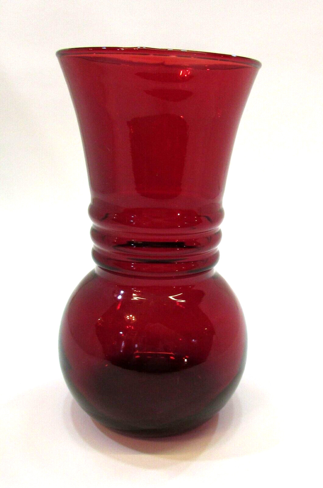 Vintage Anchor Hocking Royal Ruby Ball Bottom Flared Top 6.5\