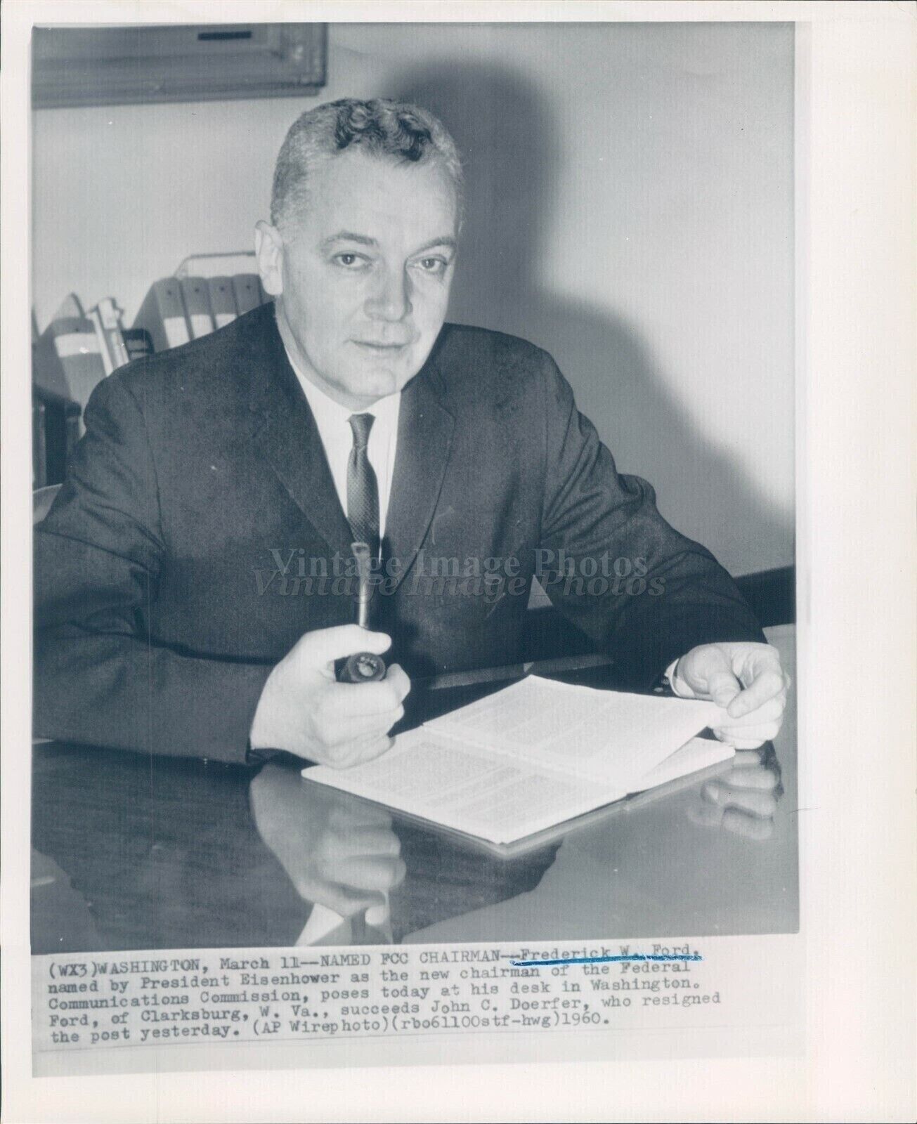 1960 Frederick W Ford Chairman Federal Communications Commission Business Photo