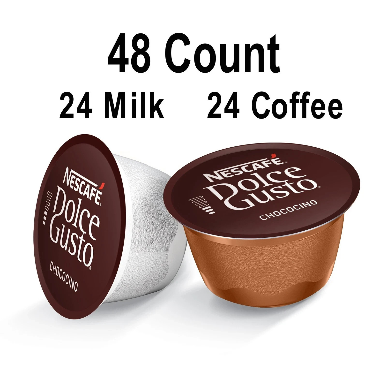 NESCAFÉ Dolce Gusto Coffee Capsules Chococino 48 Ct - 24 Coffee & 24 Milk BULK NESCAFÉ Dolce Gusto Coffee Capsules Chococino 48 Ct - 24 Coffee & 24 Milk BULK