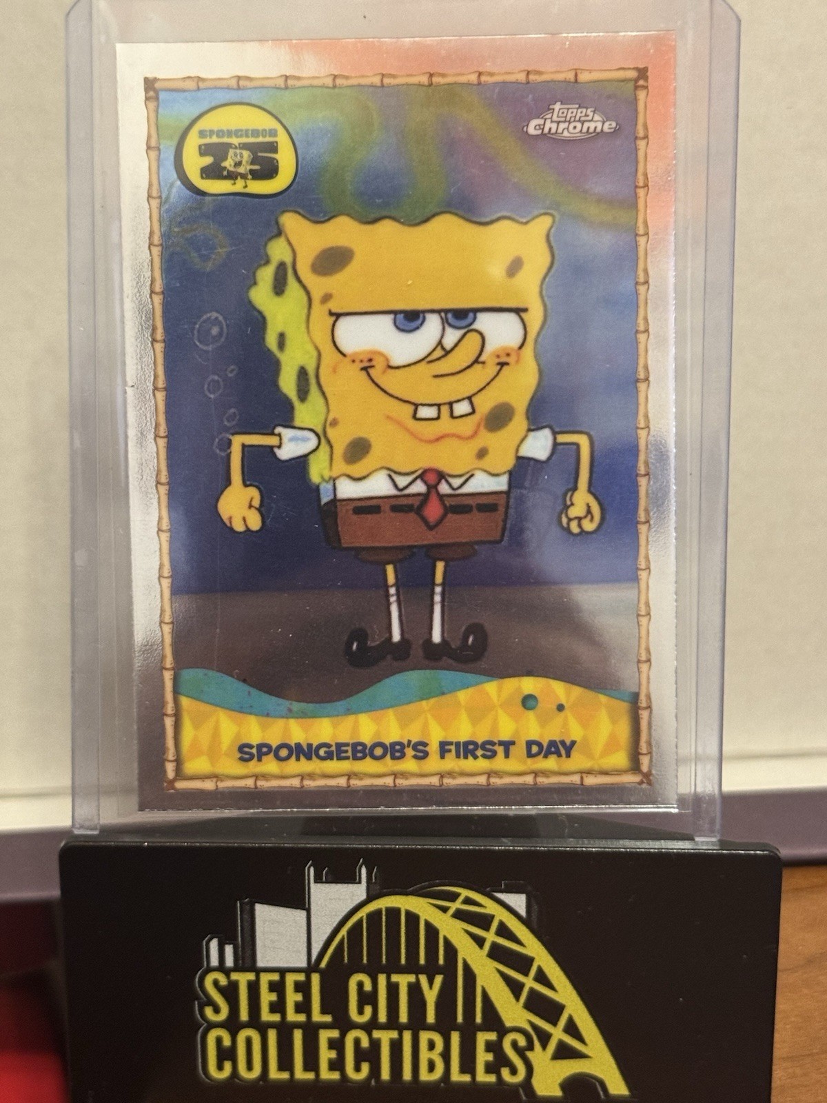 Topps 2025 Topps Chrome SpongeBob SquarePants #25-1 SpongeBob\'s First Day