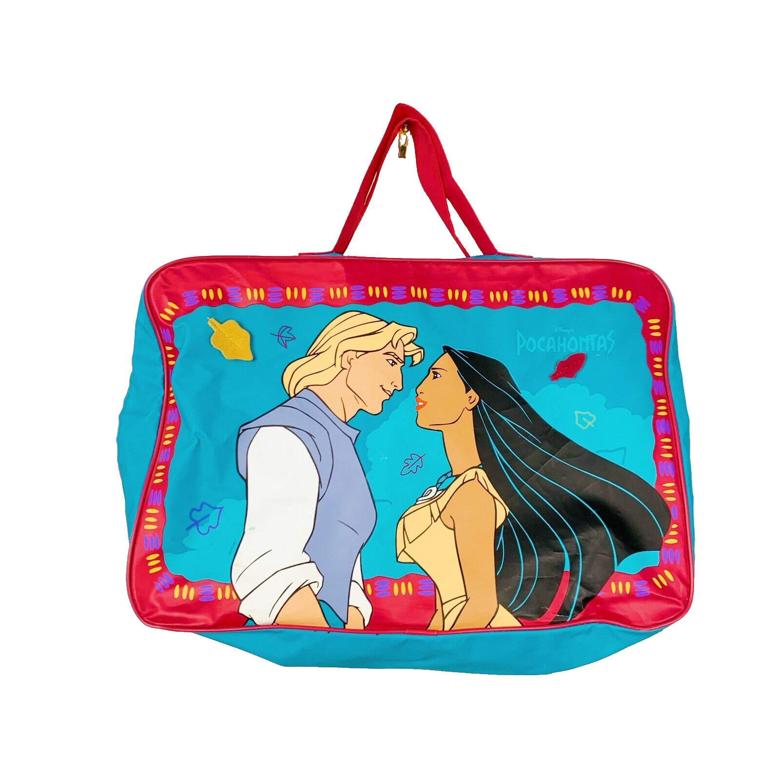 Vintage 90s Disney Pocahontas Duffel Travel Bag Pyramid Handbags NO STRAP