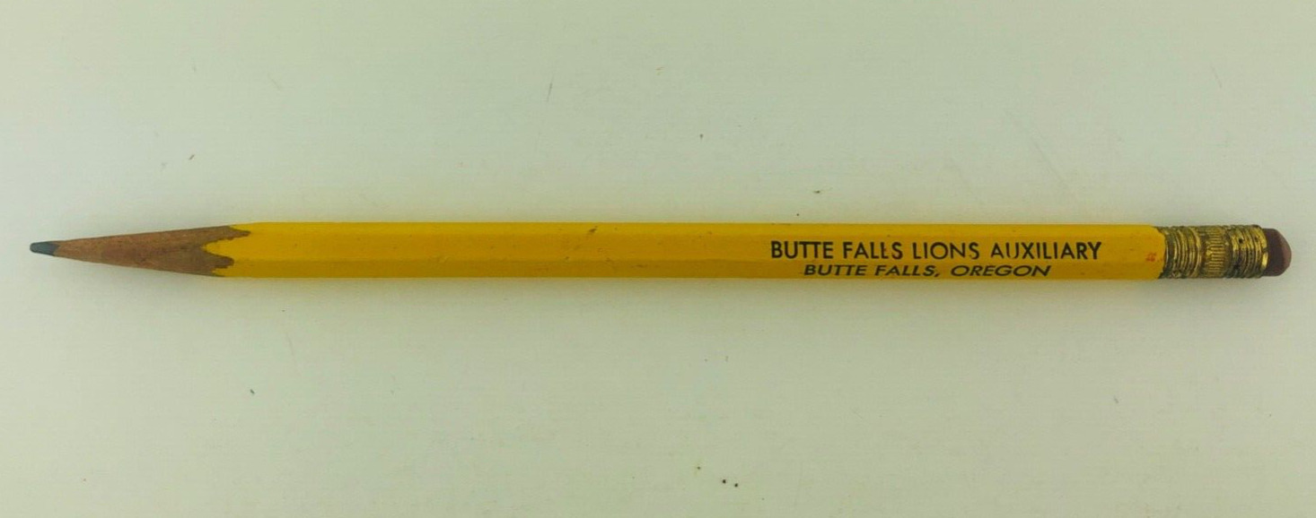 Vintage Butte Falls Lions Club Auxiliary Advertising Pencil Oregon