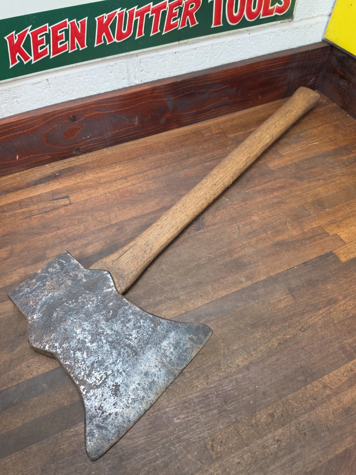 AC50- AMAZING EARLY Antique hand forged Pennsylvania Axe 5 lb 15 oz
