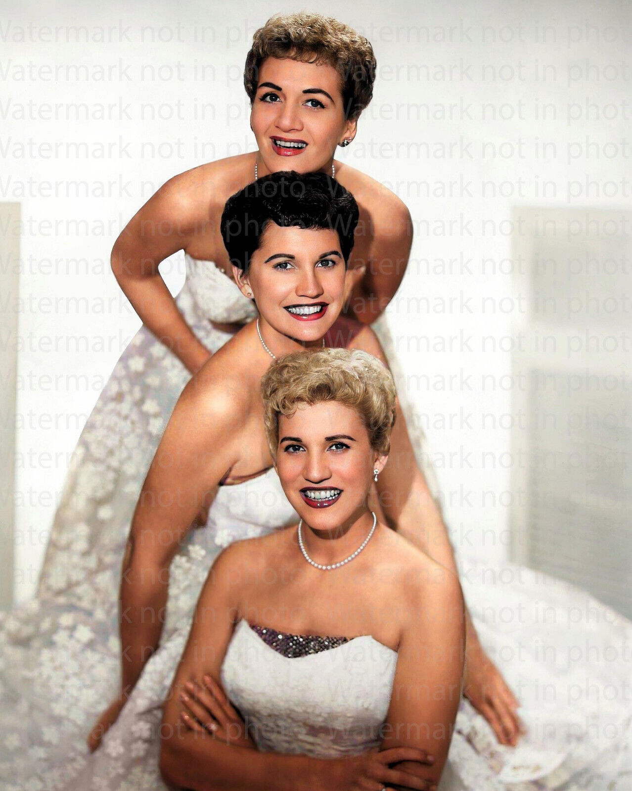 The Andrews Sisters LaVerne, Maxene & Patty 8x10 RARE COLOR Photo 600