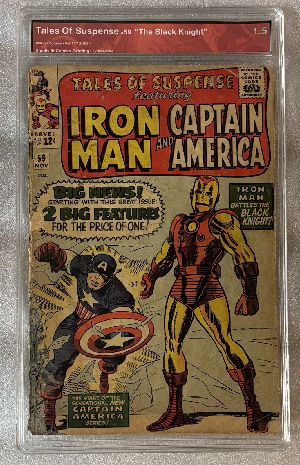 Tales of Suspense #59 1st Solo of Captain America . SVG 1.5 😱🤯