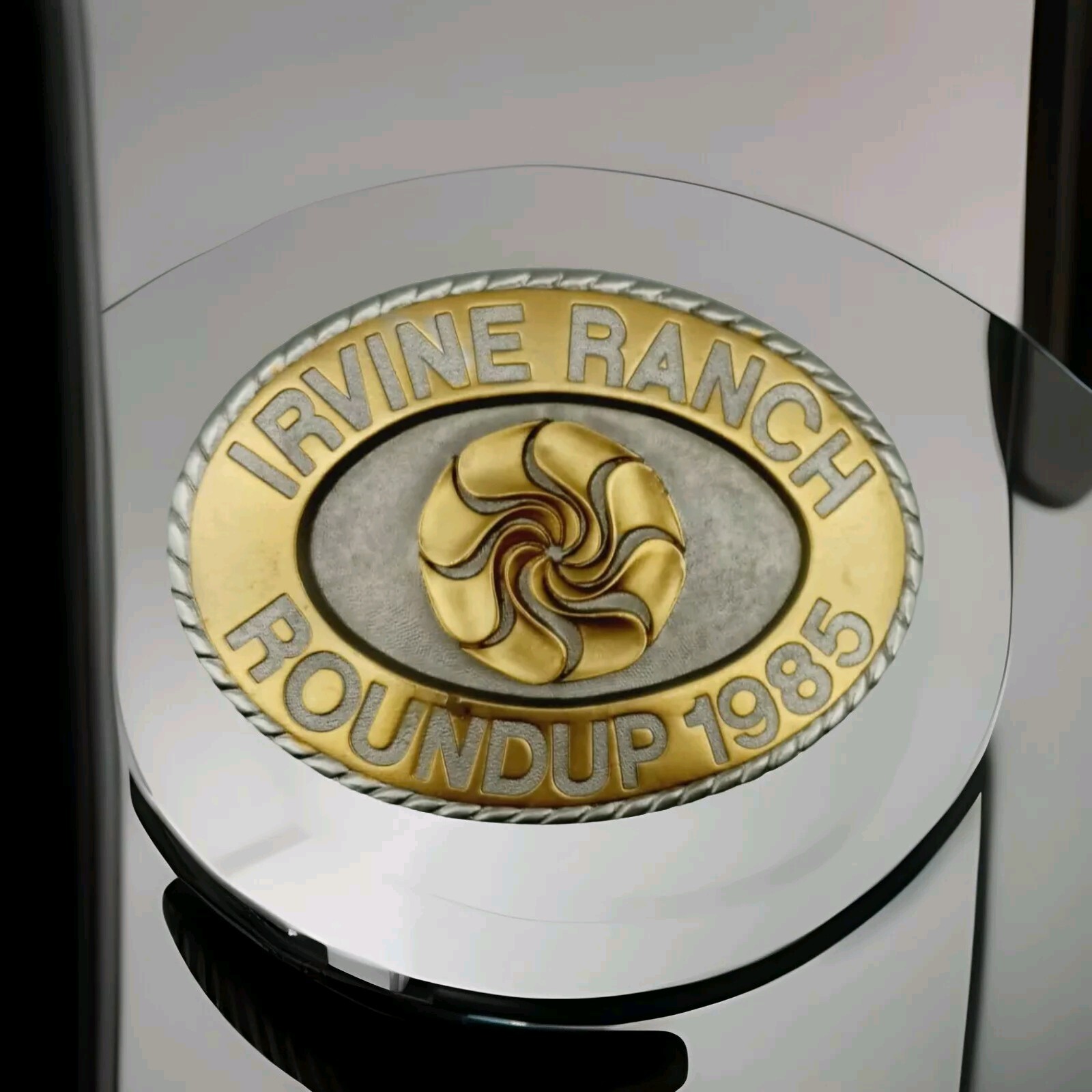 Vtg The Irvine Company 1985 3rd Edition Collectors Western Ranch Belt Buckle