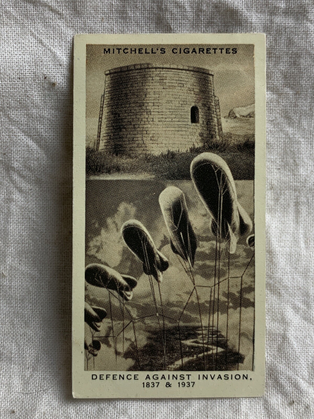 1937 Mitchell's Cig WONDERFUL CENTURY 1837-1937 #50 Defence Against Invasion