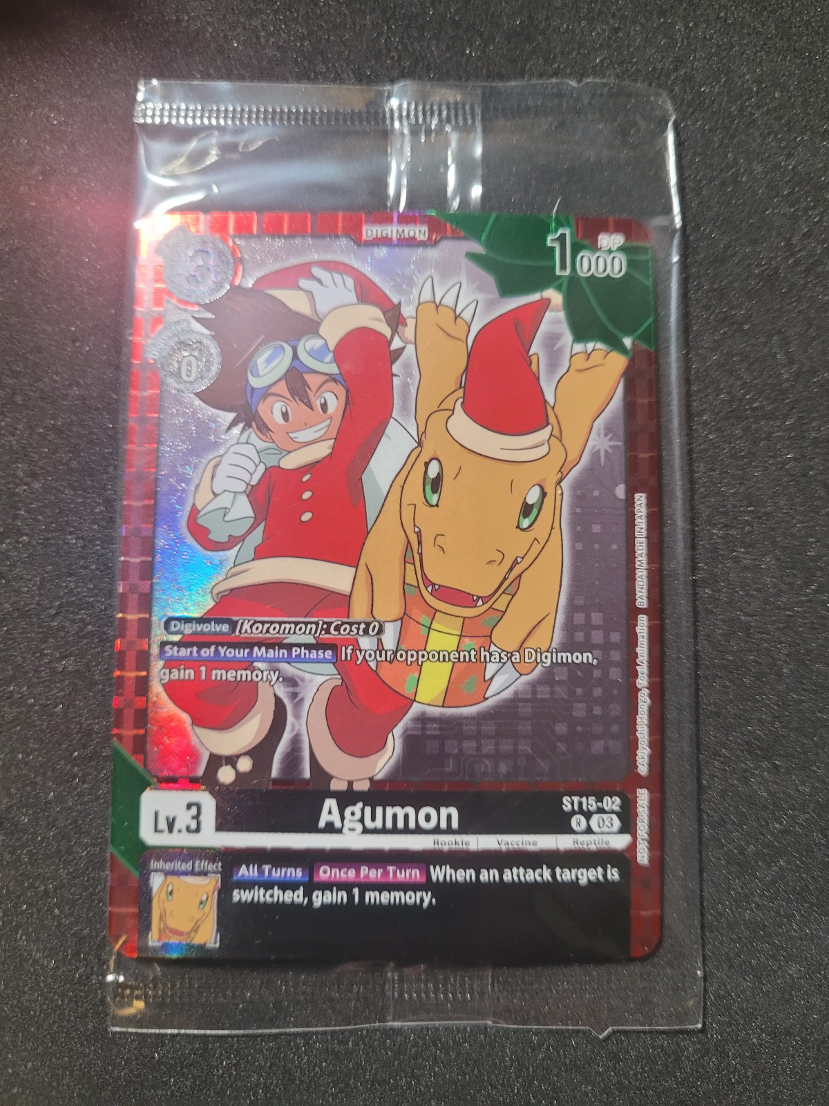 1x Digimon Winter Holiday 2023 Agumon Sealed English