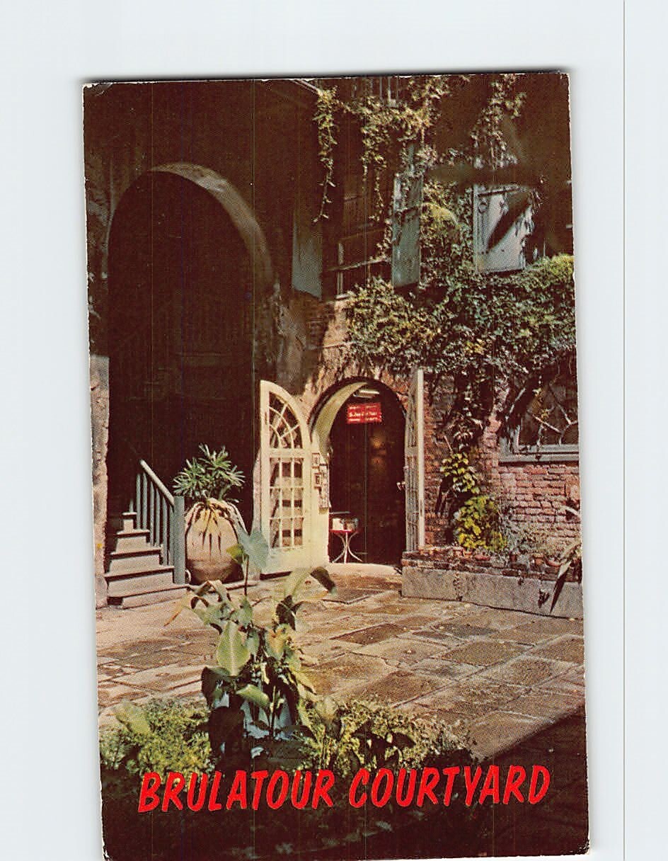Postcard Brulatour Courtyard Vieux Carre Louisiana USA
