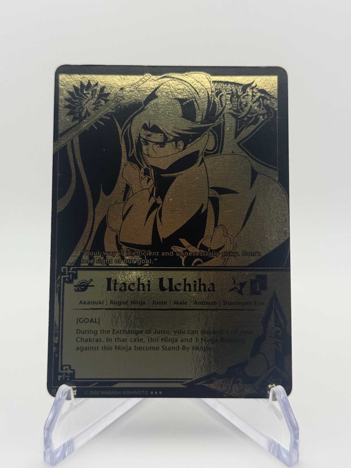 Naruto CCG Itachi Uchiha 453 Black & Gold