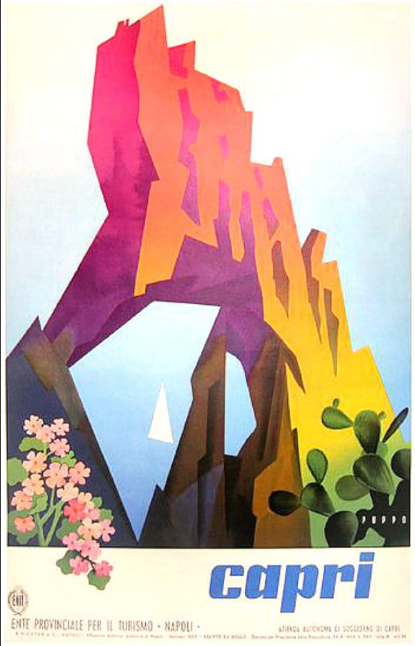 Vintage Capri Travel Poster Print