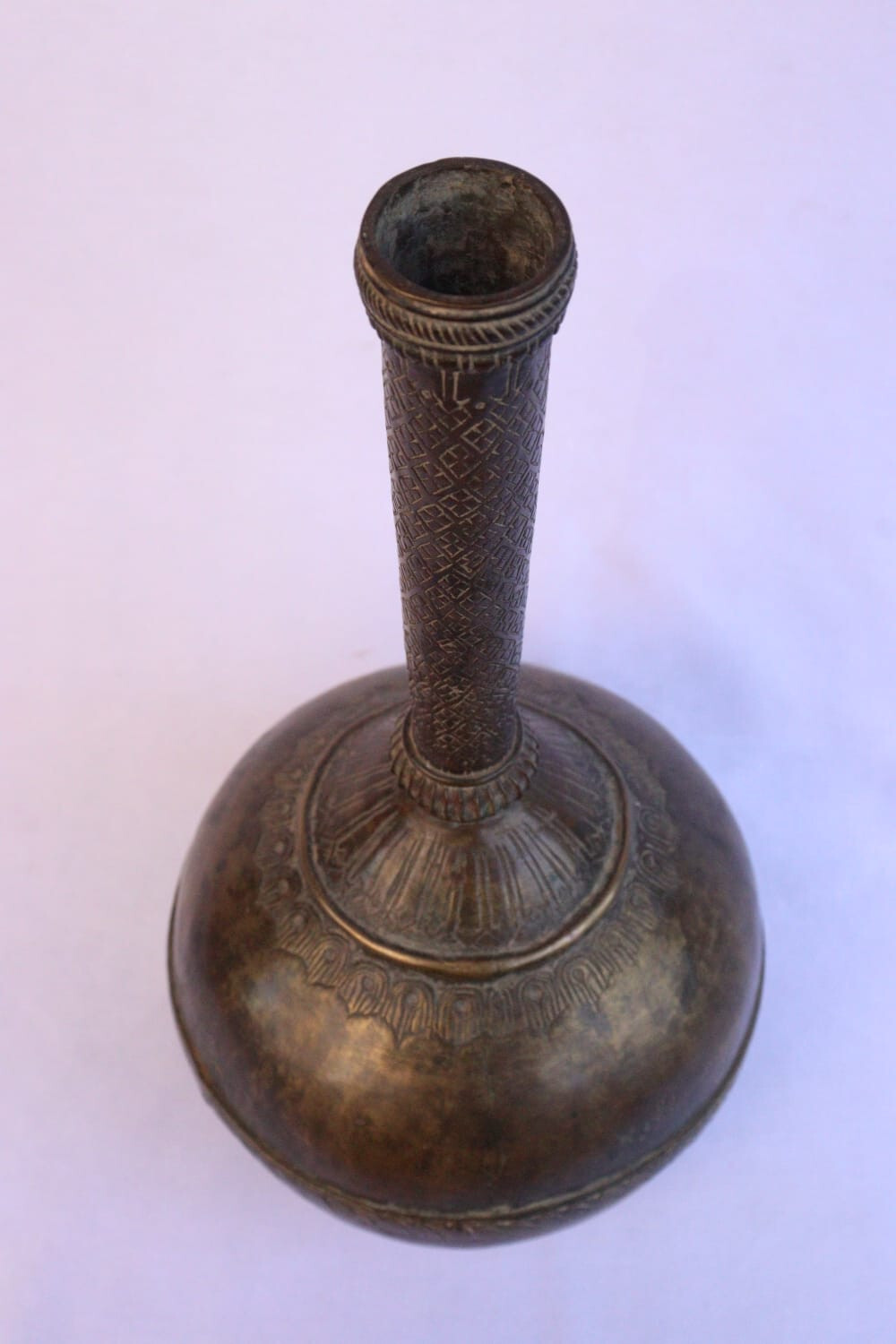 ANTIQUE INDIAN ISLAMIC MUGHAL WATER BOTTLE BEAUTIFUL ENGRAVED CARVED DESIGN RARE