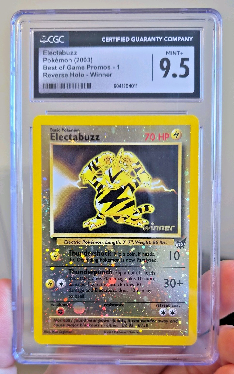 Electabuzz Pokemon 2003 Best of Game Winner Stamp Black Star Promo PSA CGC 9.5