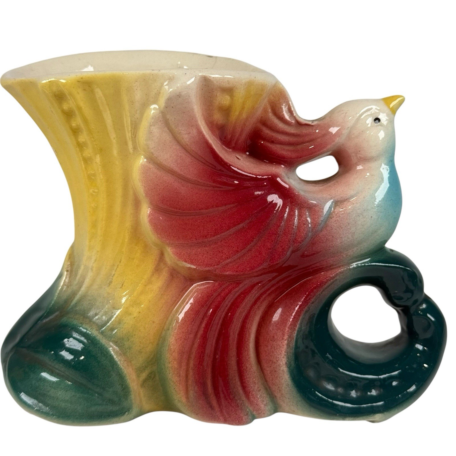 VTG MCM 1950’s American Bisque Pottery Company Bird of Paradise Ceramic Planter