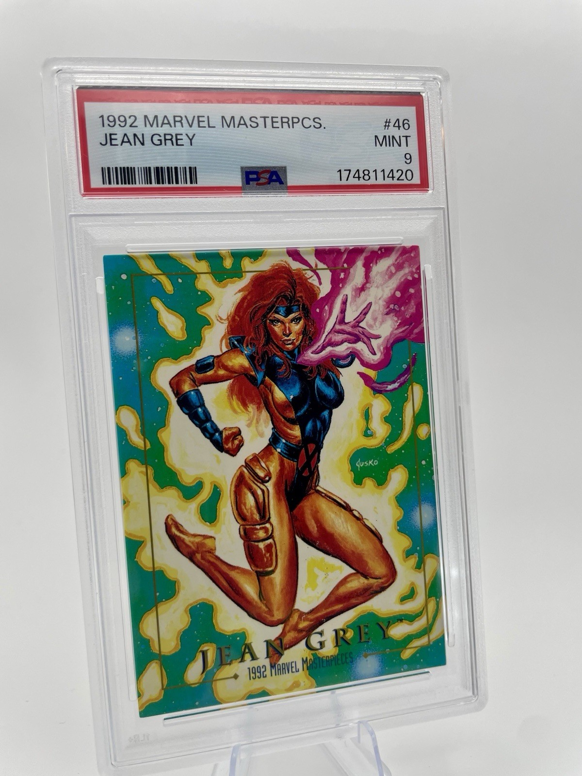1992 SkyBox Marvel Masterpieces Jean Grey #46 PSA 9 X-Men 1992 SkyBox Marvel Masterpieces Jean Grey #46 PSA 9 X-Men