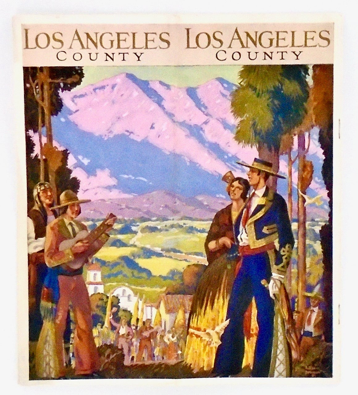 CA 1935 /LOS ANGELES COUNTY ORIGINAL BROCHURE/ARTHUR BEAUMONT/MAP / Signed