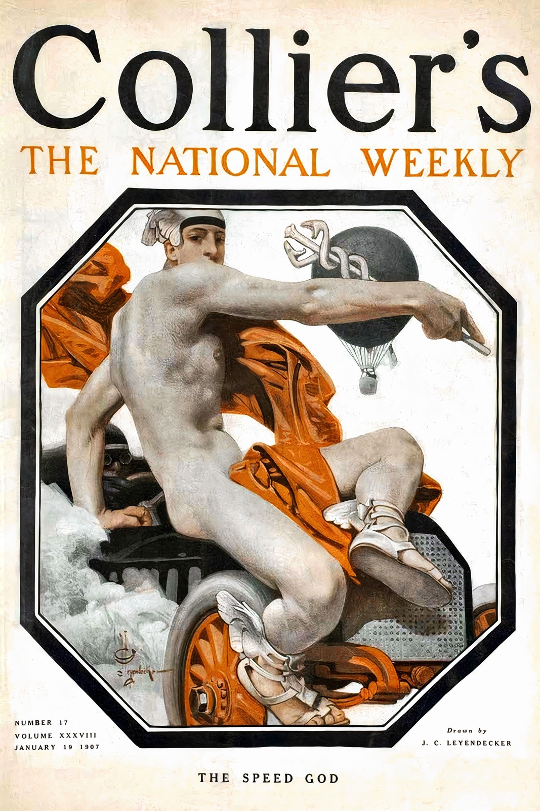 Collier's 1907 J.C. Leyendecker Art Print 🗞️ 16x24” Premium Matte💎