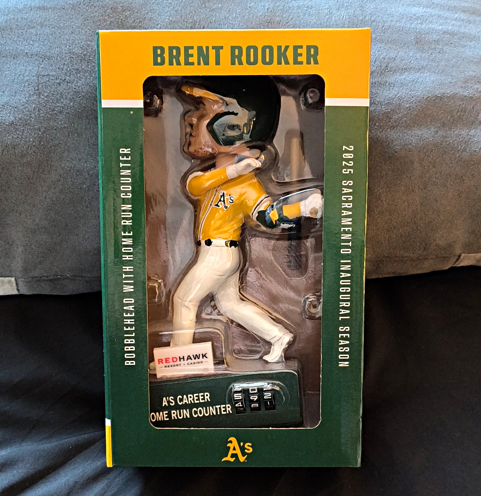 BDA Sports Brent Rooker Athletics Baseball Bobblehead Home Run Counter Polyresin