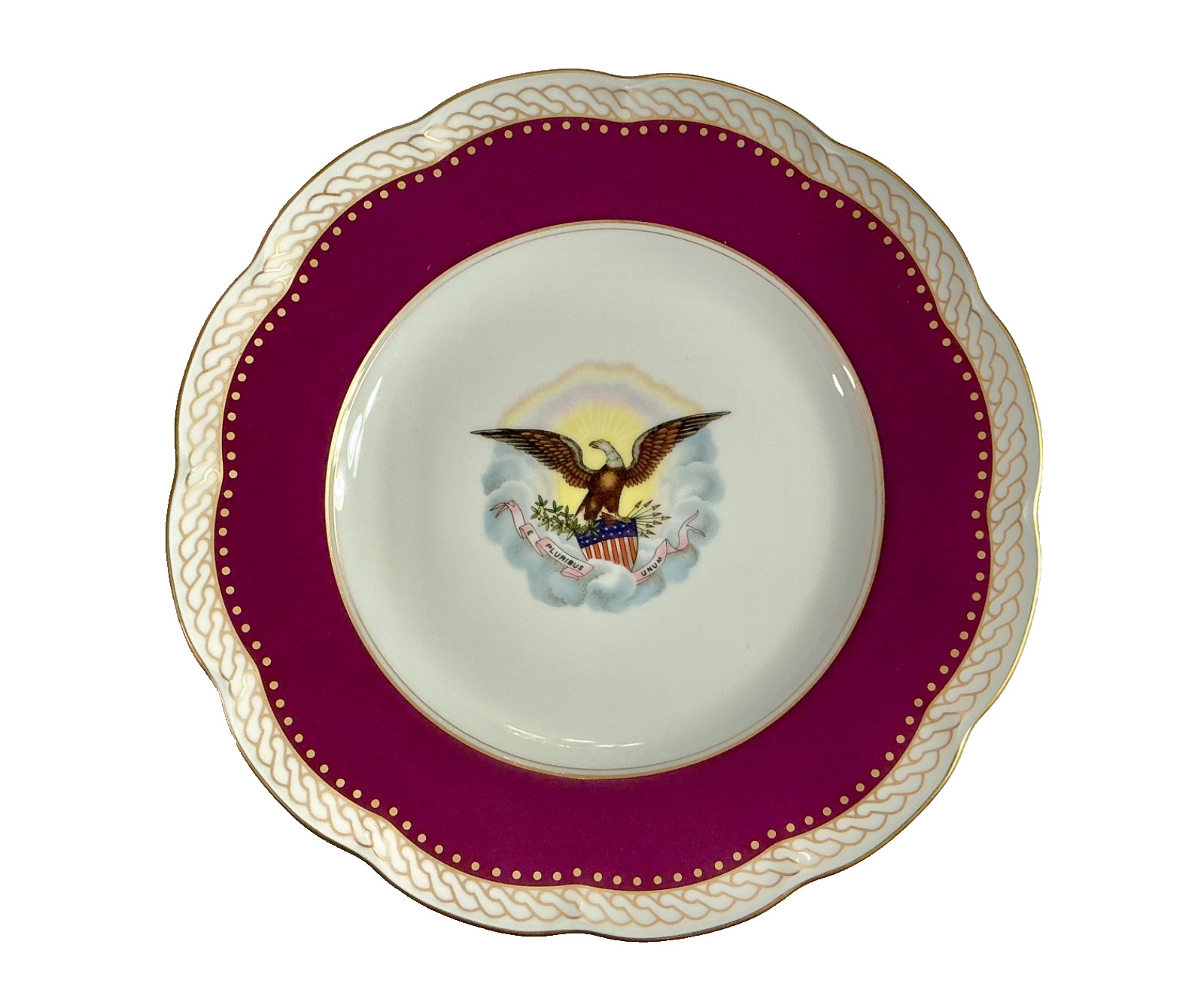 Haviland France Abraham Lincoln White House China 10.5” Dinner Plate LE Numbered