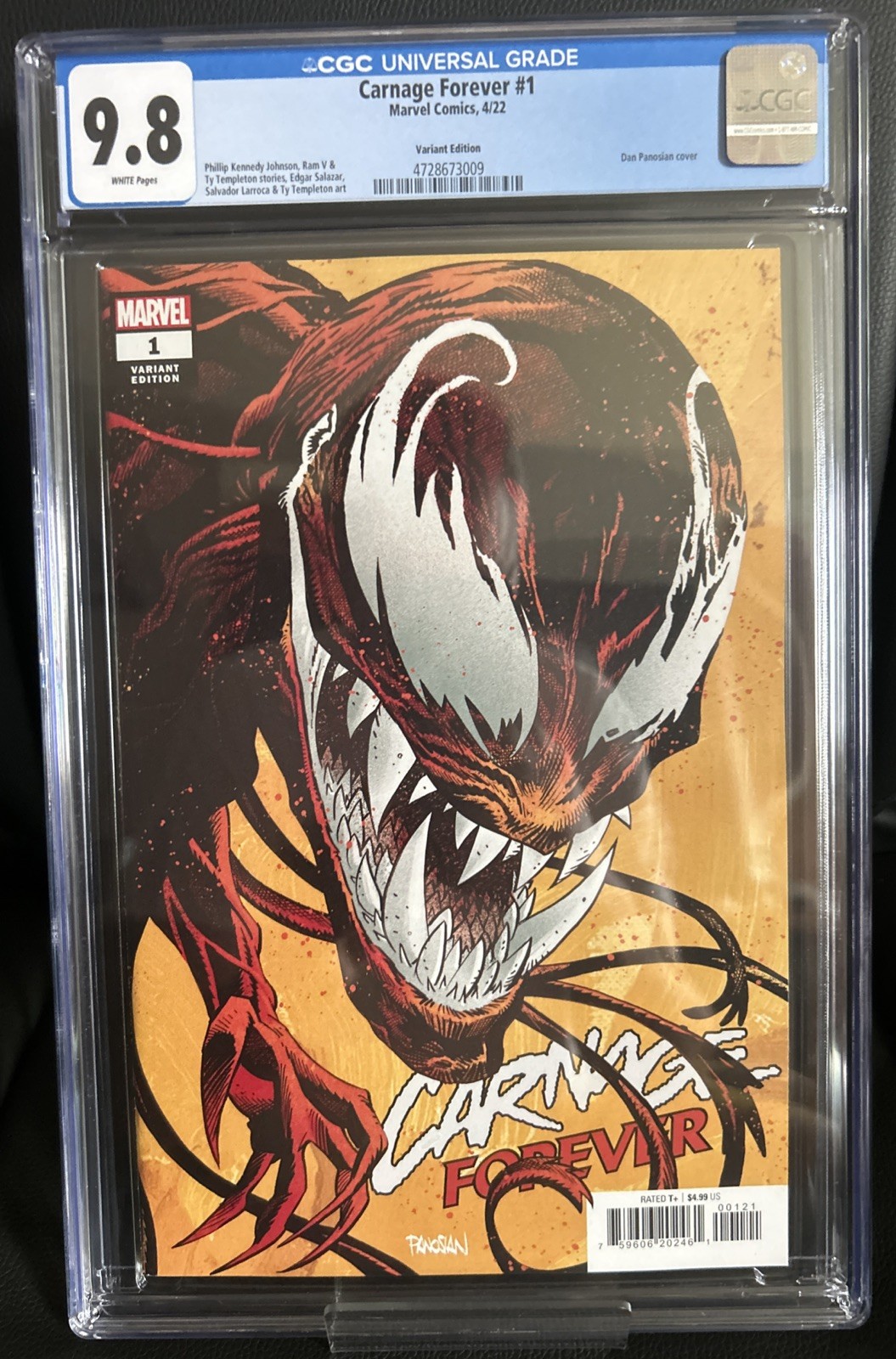 Carnage Forever #1 CGC 9.8 -Variant Cover