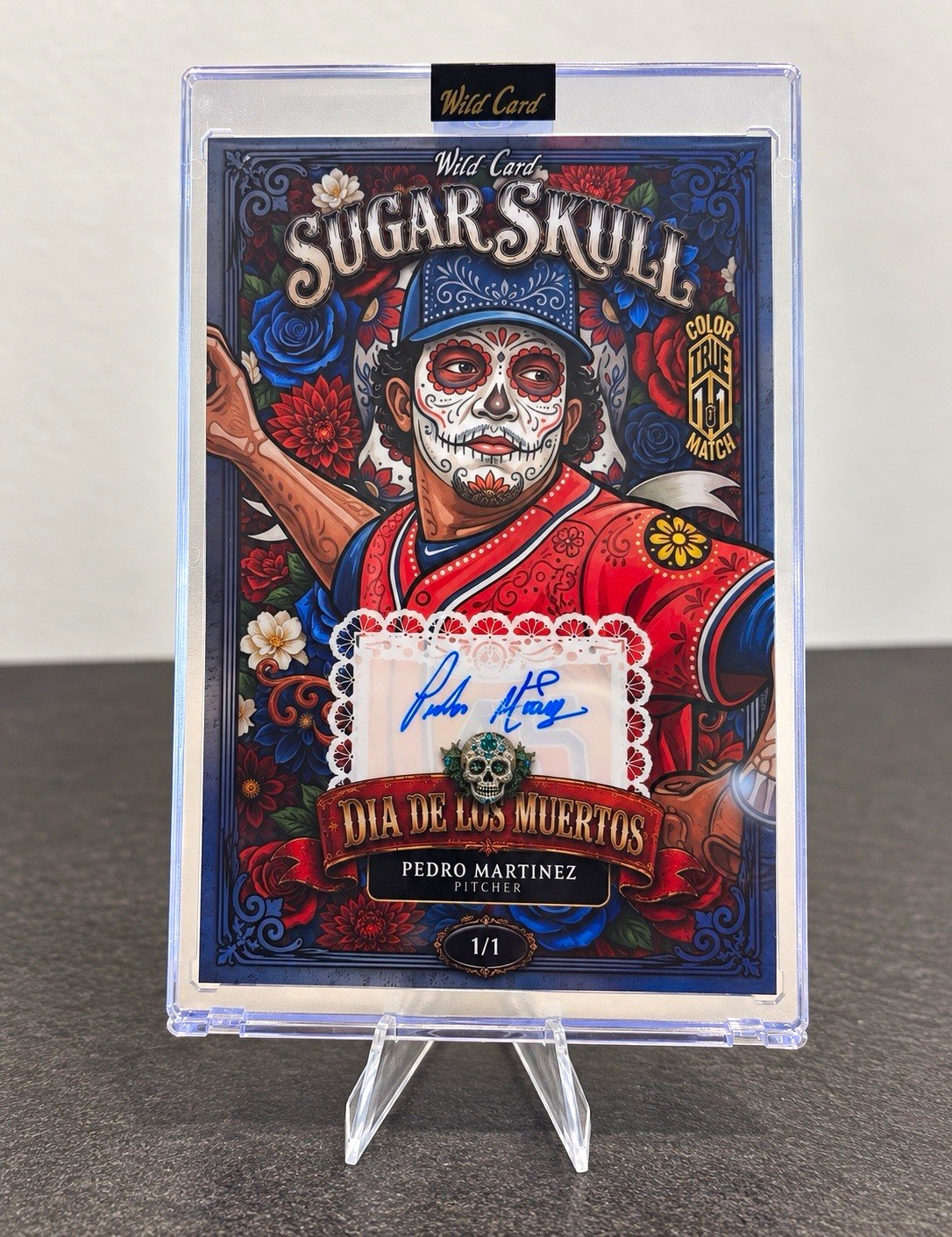 Wild Card Sugar Skull Pedro Martinez Auto Color True Match 1/1 2024 Wild Card Sugar Skull Pedro Martinez Auto Color True Match 1/1 2024