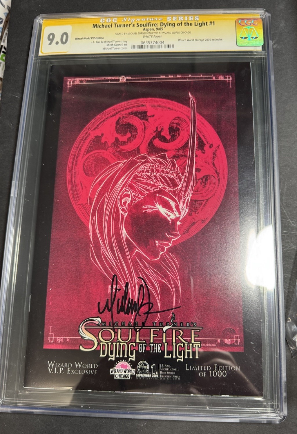 Michael Turner's Soulfire: Dying of the Light #1 - 2005 CGC 9.0 WW VIP SIGNED