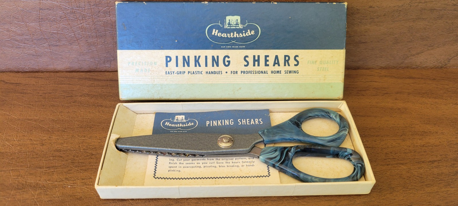 Vintage Hearthside Pinking Shears Sears Roebuck Co Original Box Paperwork