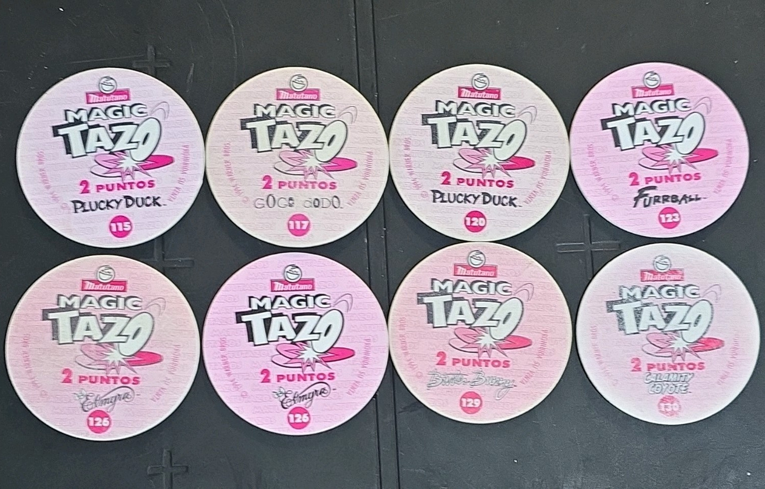 Matutano Looney Tunes Magic Tazo Spanish Tazo #115-117-120-123-(2)126-129-130