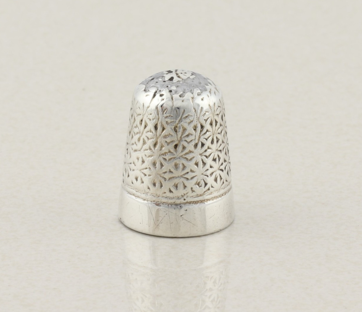 Sterling Silver Antique Charles Horner Thimble Size 7 with 15mm Opening