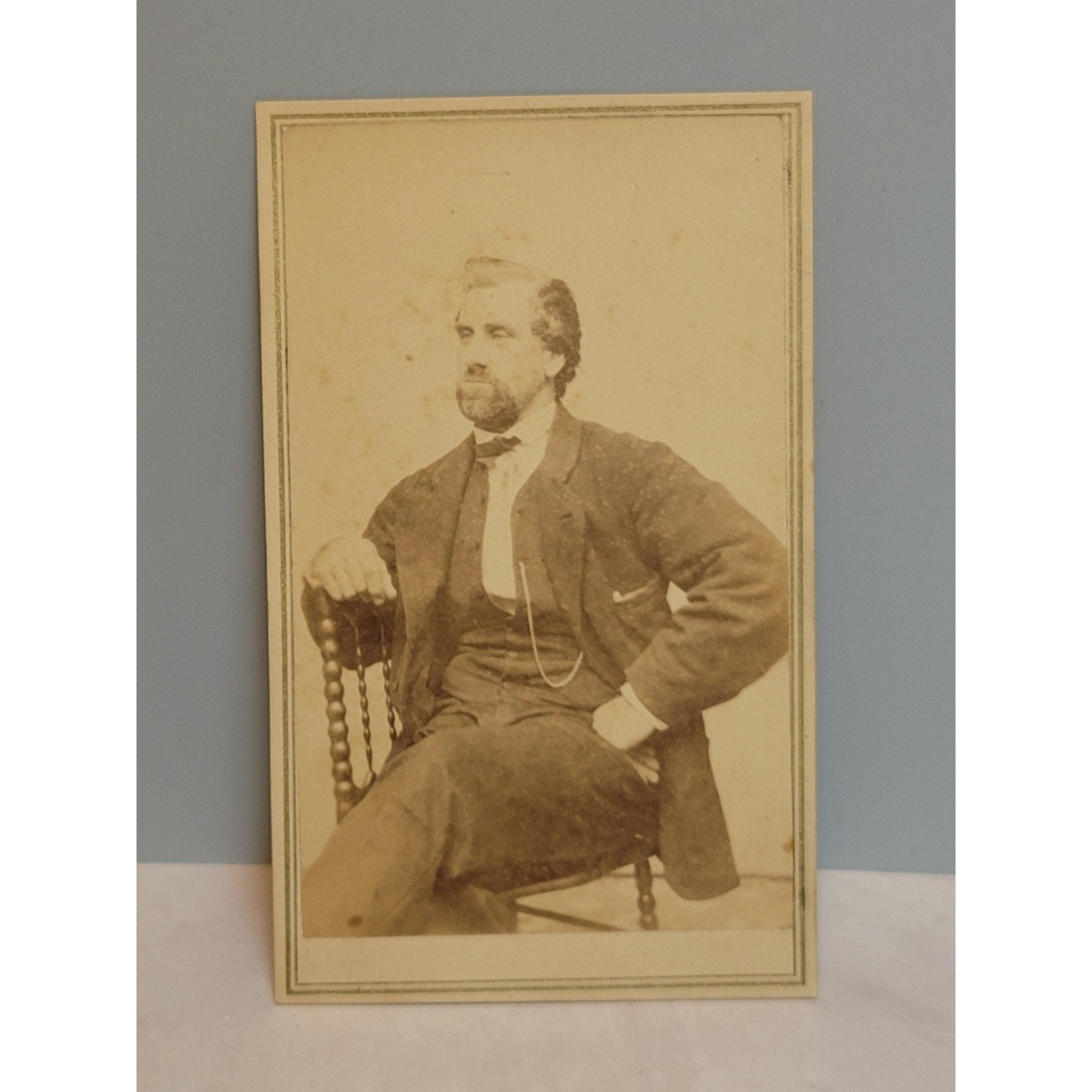 Antique CDV - Well Dressed Business Man - Late 19th Century