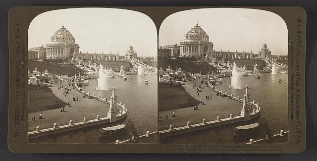 San Francisco CA 1915 Panama-Pacific Exposition Grand Basin Festival Hall
