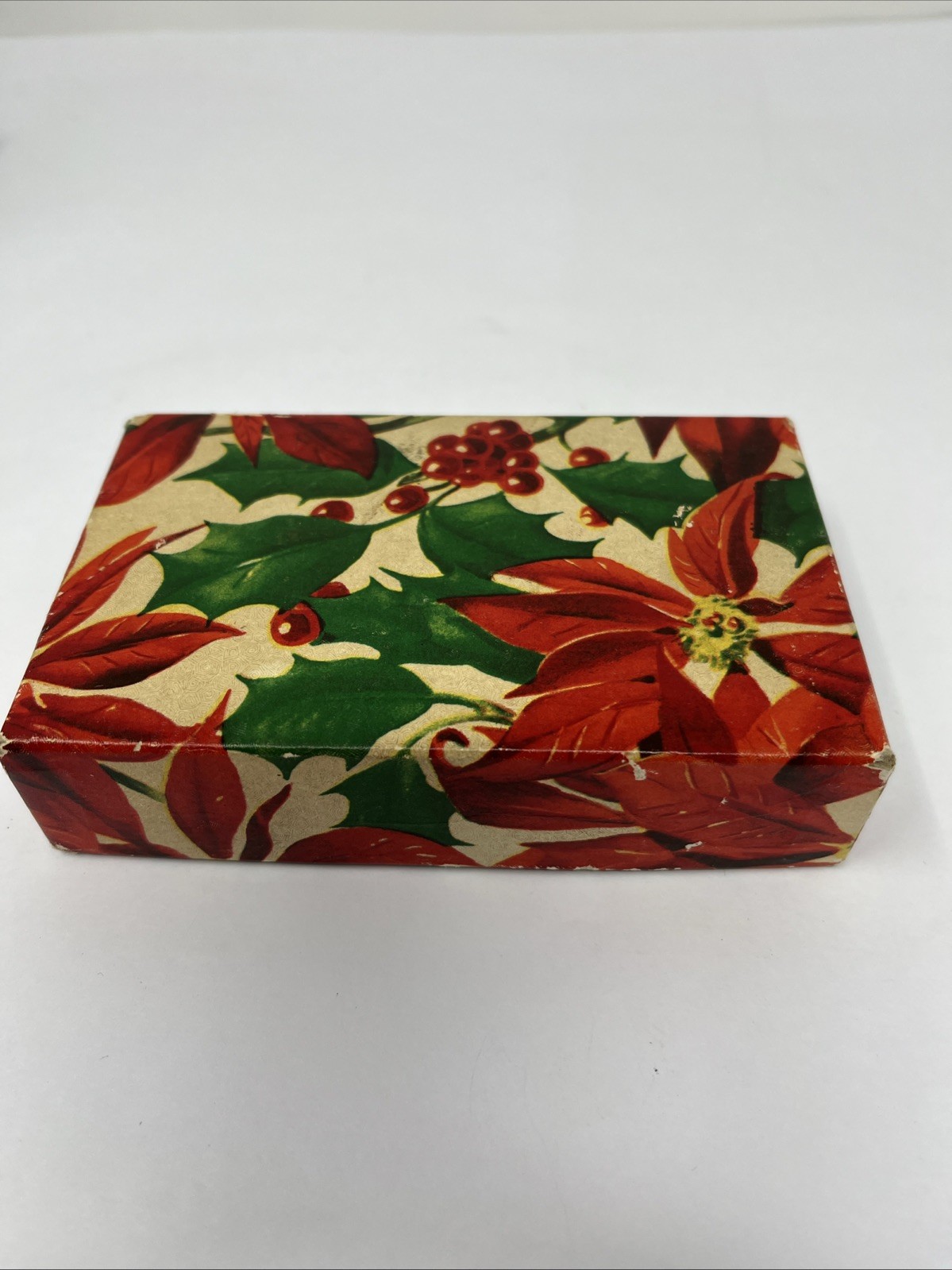 Charming Vintage Antique Miniature Christmas Gift Jewelry Box