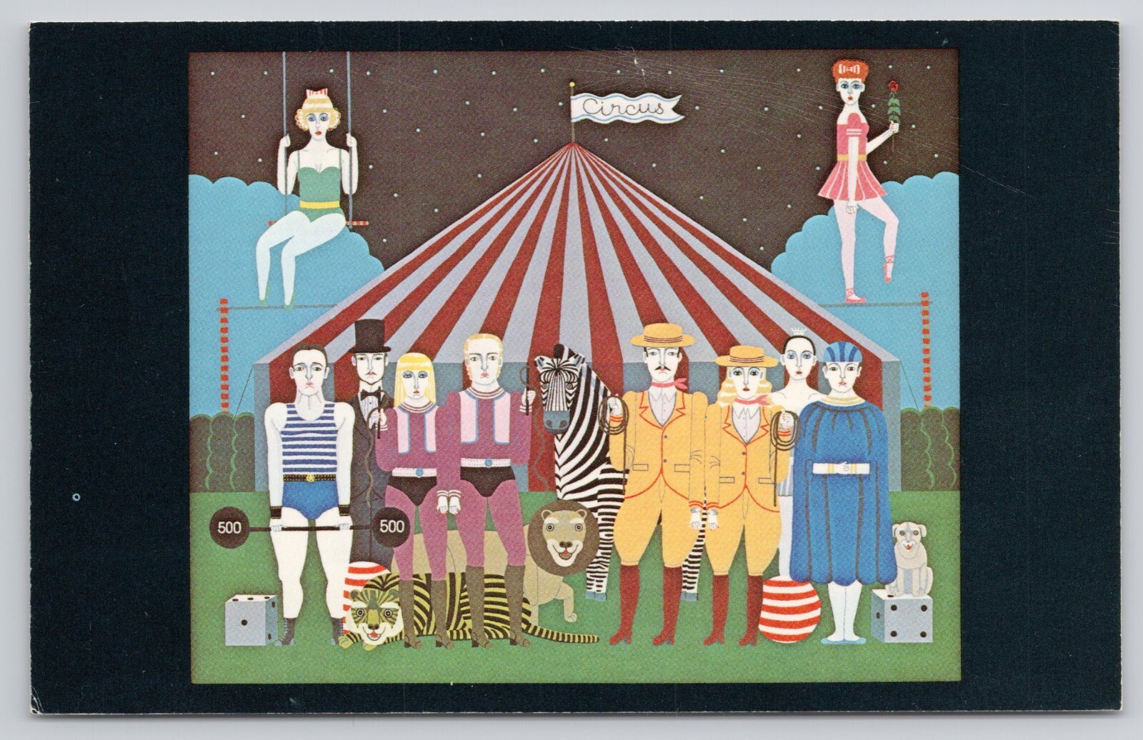 The Circus by OKU Shigeo Okumura Artwork Postcard