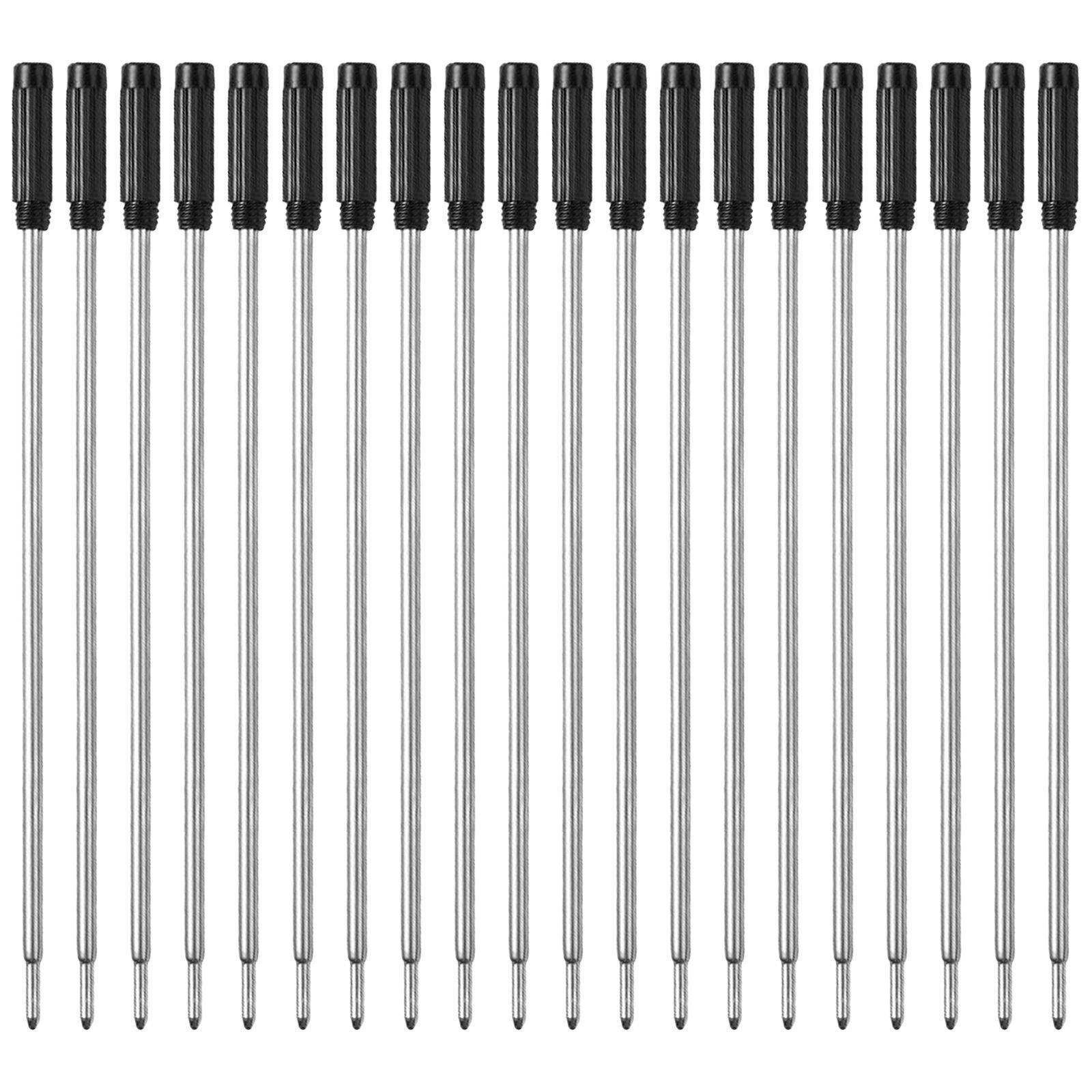 L:4.5 In Ballpoint Pen Refills for Medium Point,Cross Pens,Black Ink,Pack of 20