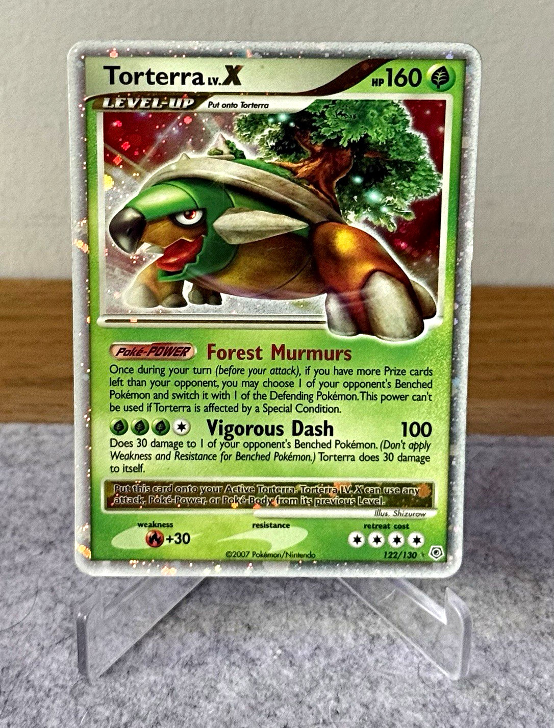 Torterra LV.X 122/130 Diamond & Pearl Rare Holo English Pokémon Card 2007 Torterra LV.X 122/130 Diamond & Pearl Rare Holo English Pokémon Card 2007