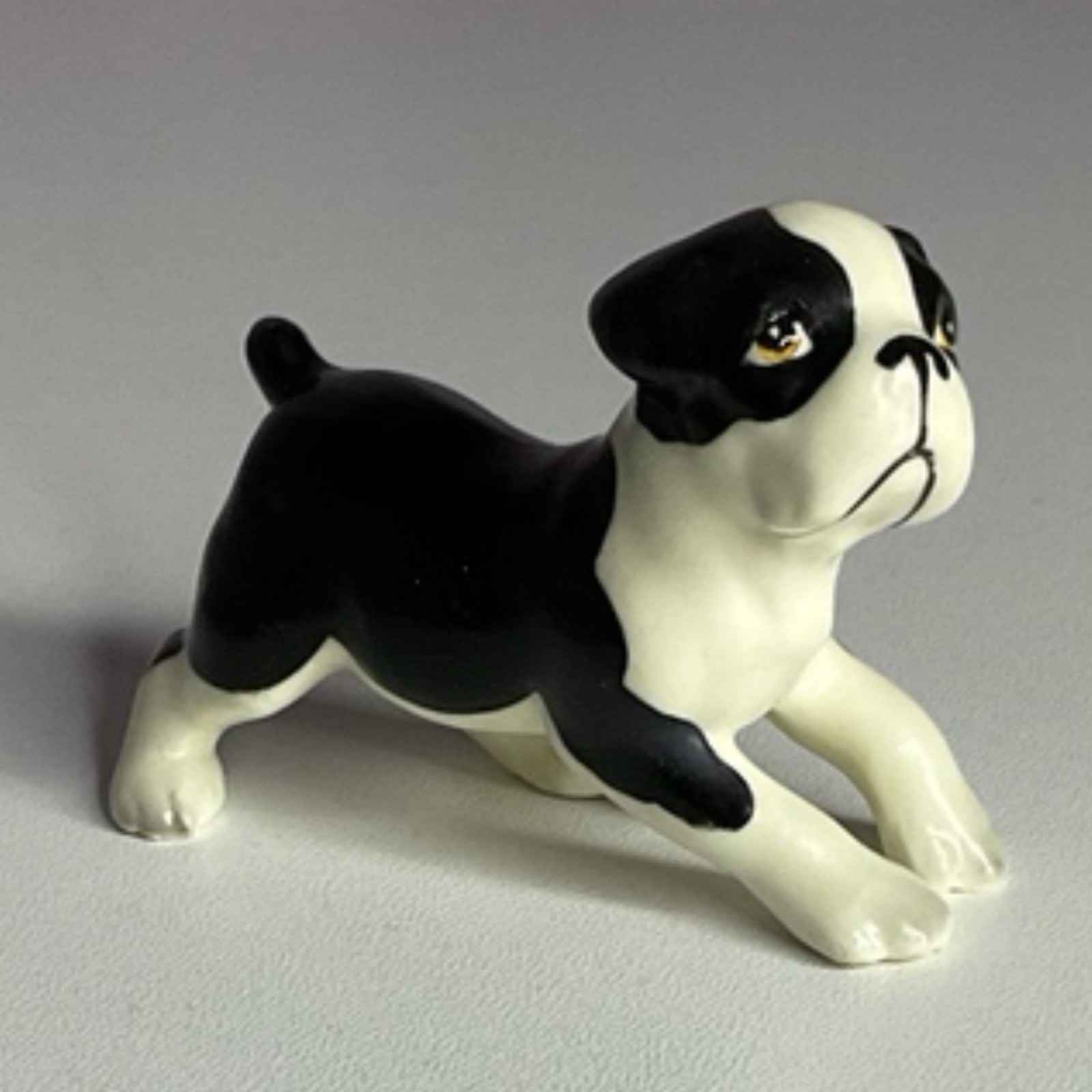 Vintage Japan Ceramic Boston Terrier Figurine Valley Forge PA Souvenir Dog